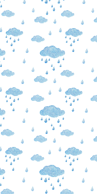 Blackout roller blind Clouds and rain