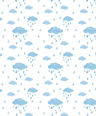 Blackout roller blind Clouds and rain