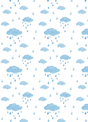 Blackout roller blind Clouds and rain