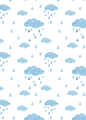 Blackout roller blind Clouds and rain