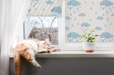 Blackout roller blind Clouds and rain