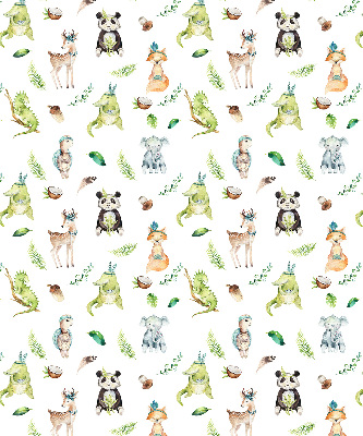 Fabric roller blind for window Animals and plants