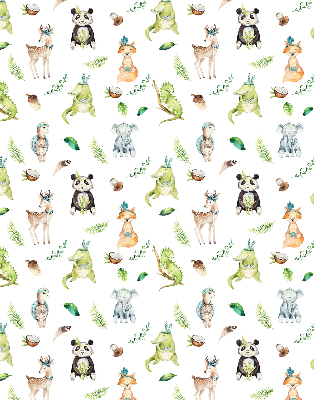 Fabric roller blind for window Animals and plants