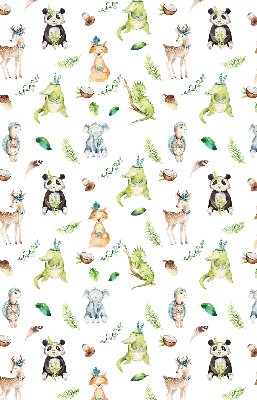 Fabric roller blind for window Animals and plants