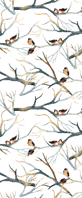 Blackout roller blind Birds on a tree