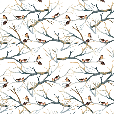 Blackout roller blind Birds on a tree