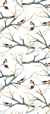 Blackout roller blind Birds on a tree