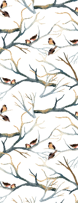 Blackout roller blind Birds on a tree