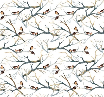Blackout roller blind Birds on a tree