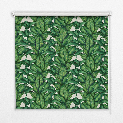 Blackout roller blind Green leaves