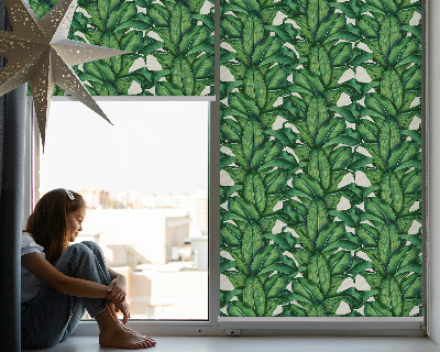 Blackout roller blind Green leaves