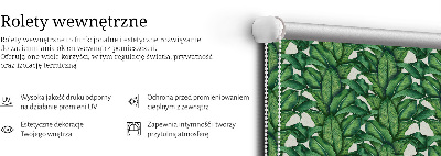 Blackout roller blind Green leaves