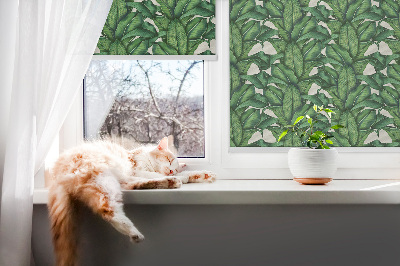 Blackout roller blind Green leaves