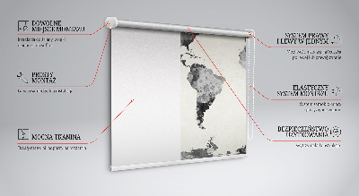 Blackout roller blind for window Black continents