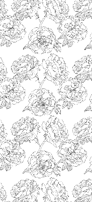 Blackout roller blind for window Drawn roses