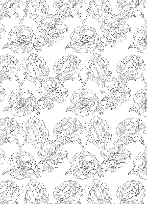 Blackout roller blind for window Drawn roses