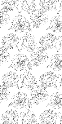 Blackout roller blind for window Drawn roses