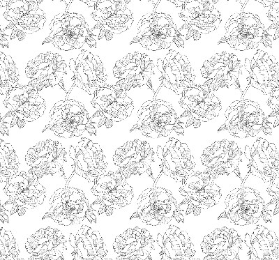 Blackout roller blind for window Drawn roses