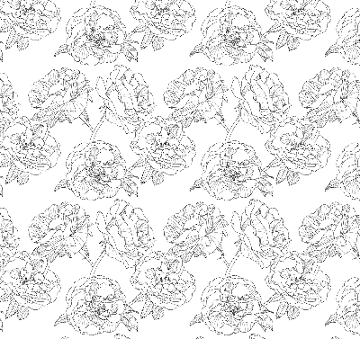 Blackout roller blind for window Drawn roses