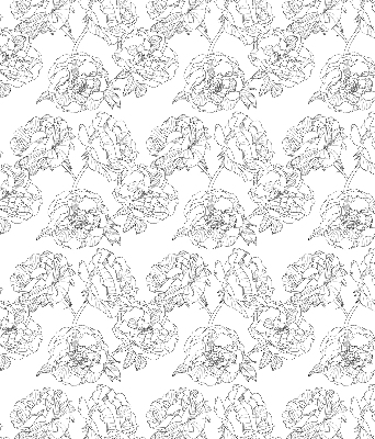 Blackout roller blind for window Drawn roses