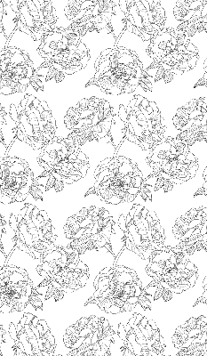 Blackout roller blind for window Drawn roses
