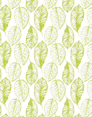 Fabric roller blind for window Lime leaves