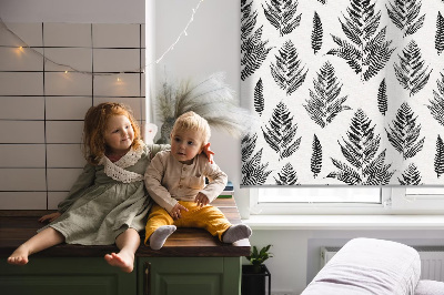 Blackout roller blind Painted leaves