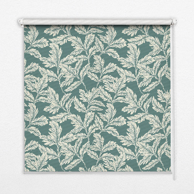 Blackout roller blind for window Leaf wallpaper