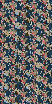Fabric roller blind for window Interesting plants