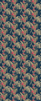 Fabric roller blind for window Interesting plants