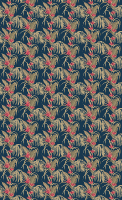 Fabric roller blind for window Interesting plants