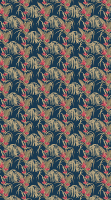 Fabric roller blind for window Interesting plants