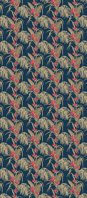 Fabric roller blind for window Interesting plants