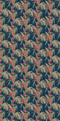 Fabric roller blind for window Interesting plants