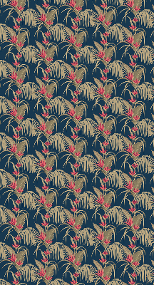 Fabric roller blind for window Interesting plants