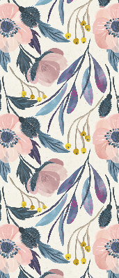Blackout roller blind for window Poppies