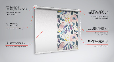 Blackout roller blind for window Poppies