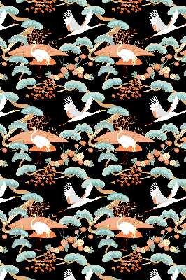 Fabric roller blind for window Flying heron