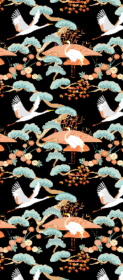 Fabric roller blind for window Flying heron