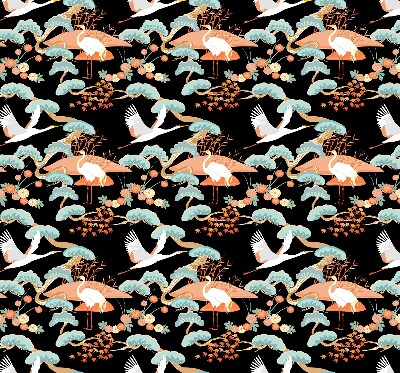 Fabric roller blind for window Flying heron