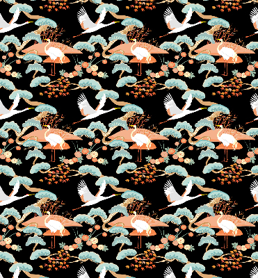 Fabric roller blind for window Flying heron