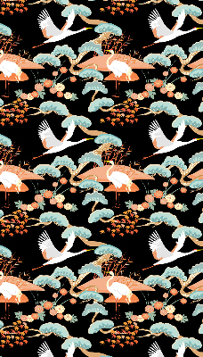Fabric roller blind for window Flying heron