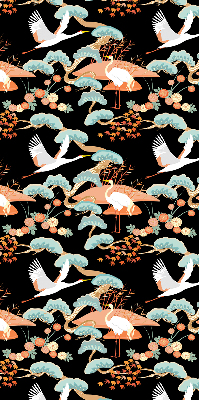 Fabric roller blind for window Flying heron