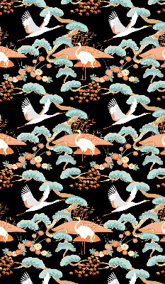 Fabric roller blind for window Flying heron