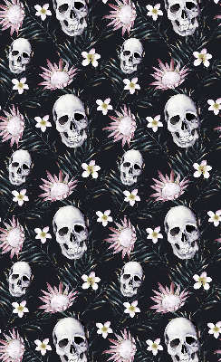 Blackout roller blind Skulls among flowers