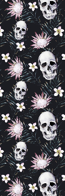 Blackout roller blind Skulls among flowers