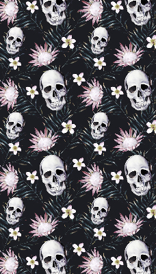 Blackout roller blind Skulls among flowers