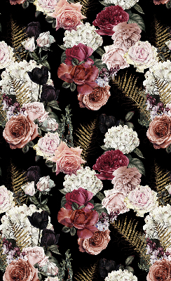 Blackout roller blind for window A bouquet of roses