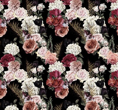 Blackout roller blind for window A bouquet of roses