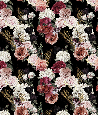 Blackout roller blind for window A bouquet of roses